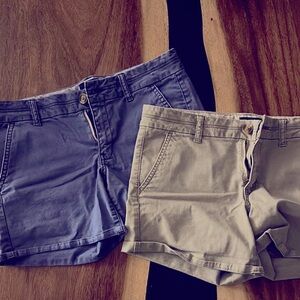 American Eagle Outfitters Chino Shorts in Blue and Green